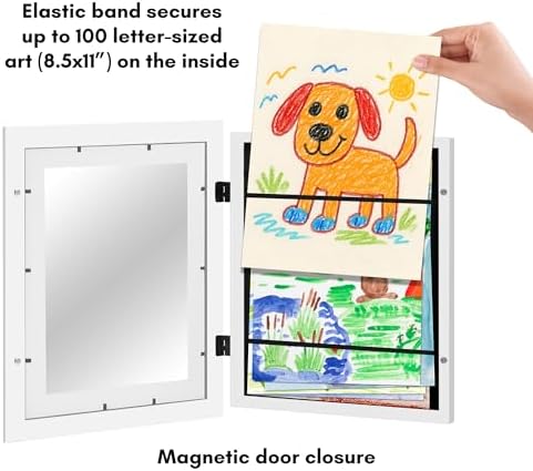 Americanflat 8.5x11 Changeable Kids Art Frame - White - Image 6