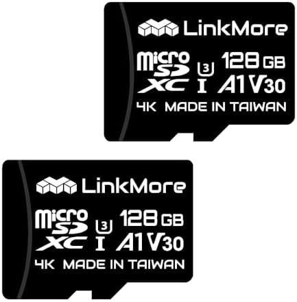 LinkMore 128GB (2-Pack) Agon Micro SD Card, A1 U3 V30, Up to 100MB/s by LinkMore
