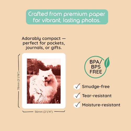 kiimento Print Refill Pack for Model P2 Instant Print Pro Camera – 120 Ink-Free Thermal Print Cards (4 Styles, 30 Each) – BPA & BPS Free – Camera Not Included - Image 5