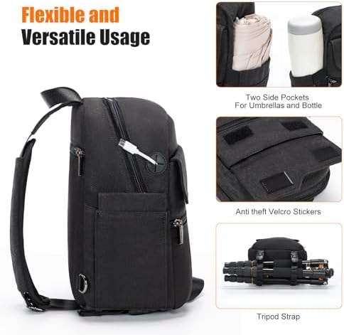Cwatcun Large Camera Sling Bag, Crossbody Chest Bag with Tripod Holder - Image 5