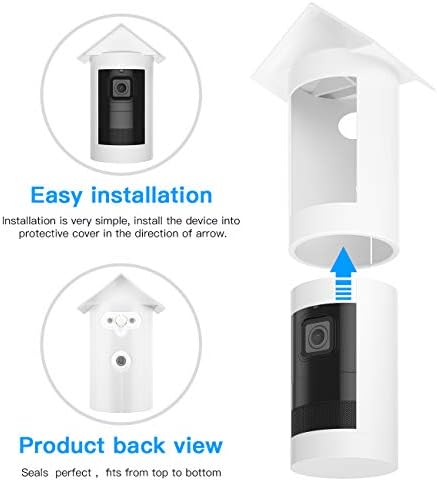 HOLACA Water-Proof Silicone Cover Protective Case for Ring Stick Up Cam Battery HD Security Camera(3rd Generation) - Anti-Scratch Protective Cover for Full Protection (White) - Image 4