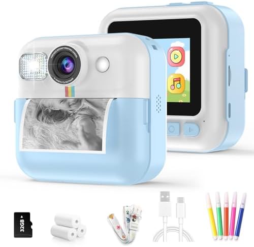 Kid Camera for Boys, Portable Toddler 1080P Instant Print Camera for Kids by BOFIDAR