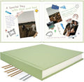 Vienrose Scrapbook Album 12x12 Inch Linen 420gsm Kraft 40 Pages Grass Green by Vienrose