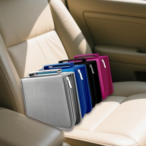 DVD Case CD Storage,40 Capacity CD Cases Holder DVD Storage Case Holders CD DVD Disc Case Storage Wallet Binder for Car Home Office Travel (40 Rose) - Image 5