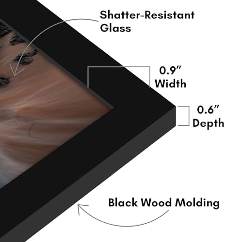 Americanflat 11x17.5 Picture Frame - Engineered Wood - Black - Image 3