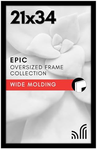 Americanflat 21x34 Poster Frame - Engineered Wood - Black by Americanflat