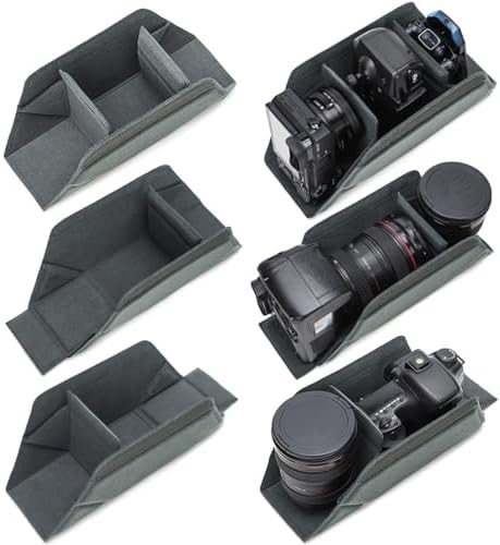 Shockproof Camera Storage Bag Removable Padded Insert Flexible Compartments Foldable Design Equipment Protecting Shockproof Camera Storage - Image 4