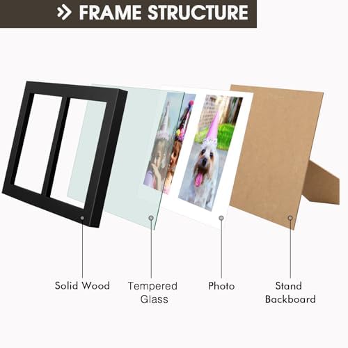 Golden State Art, 4x6 Double Picture Frame, Display Two 4x6 Photos (Black) - Image 4