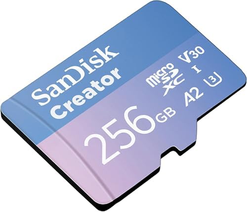 SANDISK 256GB Creator microSD Card + Adapter, Up to 190MB/s Read Speeds - Image 4