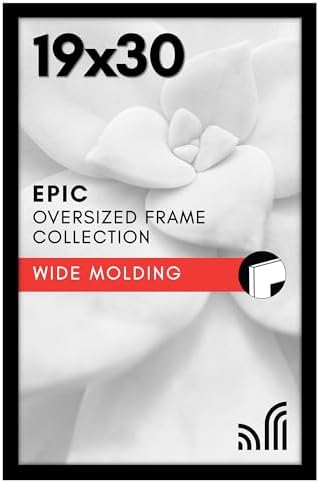 Americanflat 19x30 Poster Frame - Engineered Wood - Black by Americanflat