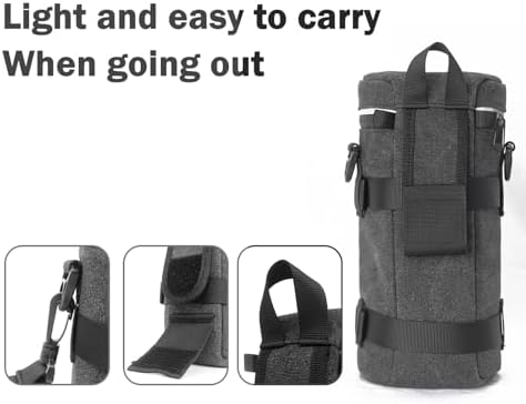 Camera Lens Case Lens Bag Compatible (4.33" x 9.25"(Canvas, Black)) - Image 4