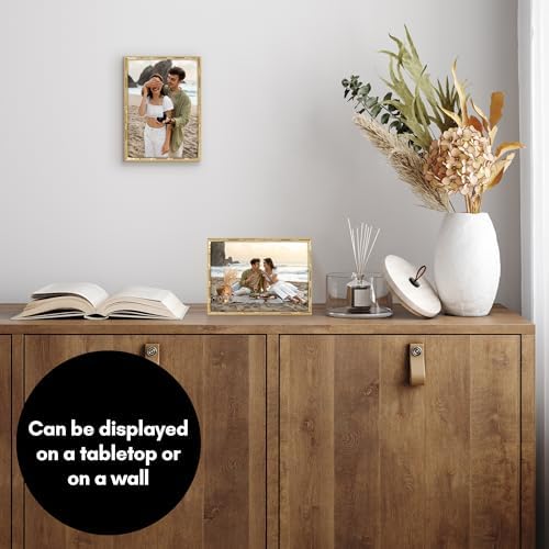 Americanflat 5x7 Bamboo Picture Frame - Metal - Gold - Image 4