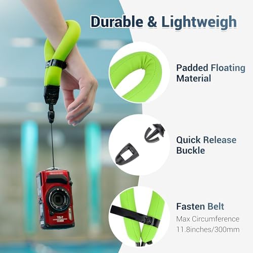 JJC Waterproof Camera Floating Wrist Strap for Olympus TG-7 Kodak WPZ2 - Image 4