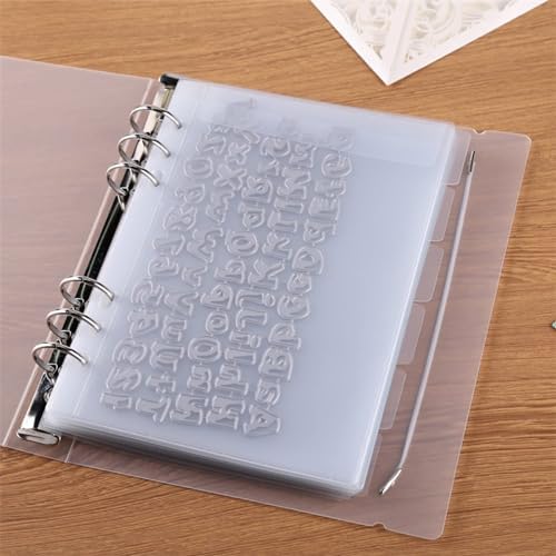 Die Storage Book Binder Die and Stamp Storage Folder Page Protectors 1 Cover with 25 Sheets Pockets Set Organizer Collection Case Template Holder DIY Scrapbooking Storing - Image 5