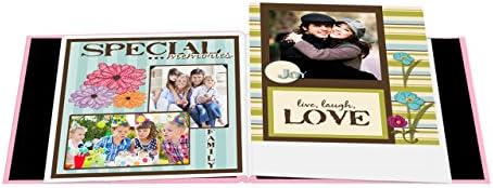 Pioneer 8 Inch by 8 Inch Postbound Frame Cover Memory Book, Dreamy Pink - Image 2