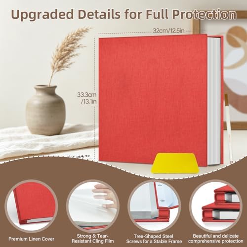 Popotop Photo Album Self Adhesive Scrapbook Album for 4x6 5x7 8x10 Pictures DIY Photo Book as Scrapbooking Supplies Kits, Birthday Gifts for Women Mom Wedding Baby Family Travel - Image 3
