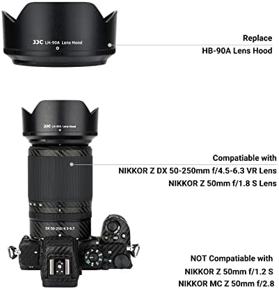 Lens Hood for NIKKOR Z DX 50-250mm F4.5-6.3 VR, NIKKOR Z 50mm f/1.8 S Lens, Reversible Lens Shade Replace Nikon HB-90A and HB-90 Hood, Compatible with 62mm Filters and 62mm Lens Cap - Image 2