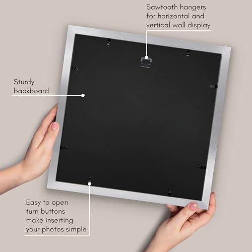 Americanflat 16x16 Picture Frame - Matted to 12x12 - Silver - Image 5