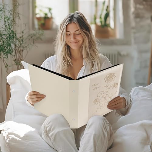 Artmag Photo Picutre Album 4x6 500 Photos, Extra Large Capacity Leather Cover Wedding Family Photo Albums Holds 500 Horizontal and Vertical 4x6 Photos with Black Pages(Beige) - Image 6