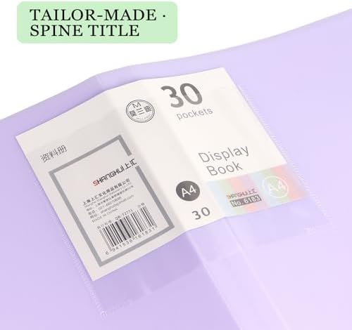 Tamaki Binder with Plastic Sleeves for A4 Size, 30 Pocket, 1 Pack, Purple - Image 4