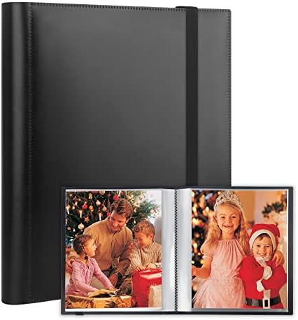 Aevdor 8.5x11 Photo Album and Art Portfolio, Holds 68 Photos, Black by Aevdor
