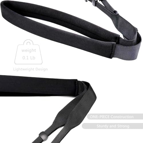 Camera Neck Strap Thin,Binocular Strap with Neoprene Padding,Camera Lanyard,Digital Mirrorless Camera Strap for Photographers,Washable,Black,58 Inch - Image 3