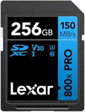 Lexar 256GB 800x PRO SD Memory Card, 150MB/s Read, 4K, V30, U3, UHS-I by Unknown