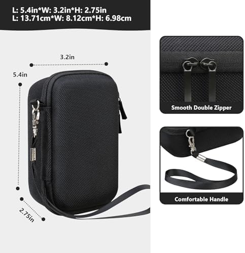 Camera Case for Panasonic LUMIX ZS99 / ZS300 Digital Camera, Black - Image 3