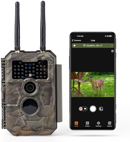 GardePro E6+ WiFi Bluetooth Trail Camera, Dual Antennas by GardePro