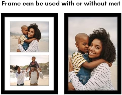 Americanflat 8x10 Double Picture Frame - Engineered Wood - Black - Image 4