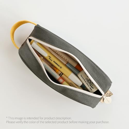Monolike Unmatched Friends Butter Pencil Case, Navy - Structured Square Desk Organizer, Large Capacity Aesthetic Stationery Pouch & Makeup Brush Bag - Image 4