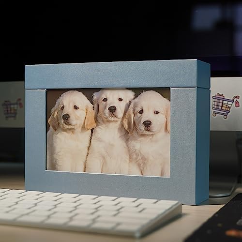 Cardboard Photo Storage Boxes 5x7 For Pictures, Family,Wedding Gift Photo Box, Photo Case Chocolate Gift Boxes, Postcards Box (Blue) - Image 5