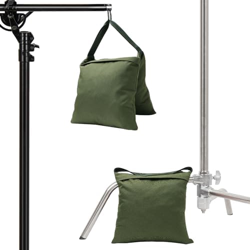 4 Packs Green Sandbag Weight Bags for Light Photography Video Equipment - Image 7