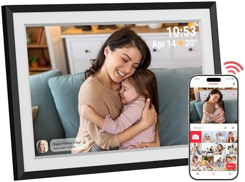 Frameo Digital Picture Frame – 10.1 Inch Smart Wi-Fi Photo Frame with Easy App Connection, Gift for Women, Mom, Grandma, Wife, Girlfriend, Wedding Share Memories Instantly via Free App by DragonTouch