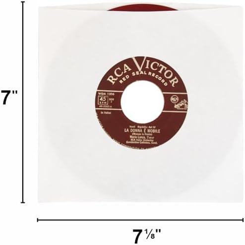 (50) Square Deal Recordings & Supplies 7 Inch Record Paper Inner Sleeves - White Archival Acid Free - #07IW - 50 Sleeves - Image 5