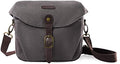 BAGSMART Canvas Crossbody Camera Bag with Rain Cover for Women Men, Gray by BAGSMART