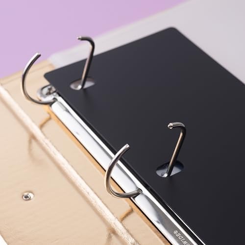 We R Memory Keepers 12x12 Gold Faux Leather Photo Album, Three Ring Binder, Protective Page Protectors, 5 Inserts, Scrapbooking Supplies - Image 6