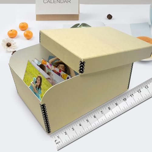 Lineco 4x6 Photo Storage Box, with 12 Acid-Free Envelopes, 5.5x7.5x11, Tan - Image 3