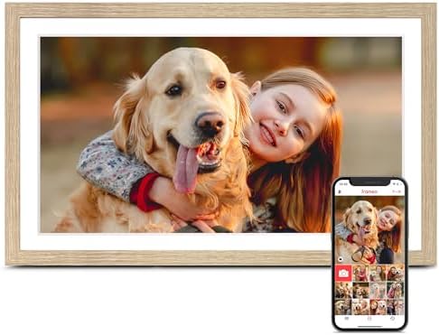 Digital Picture Frame, Frameo WiFi 15.6 Inch Large Digital Photo Frame 32GB by Pastigio