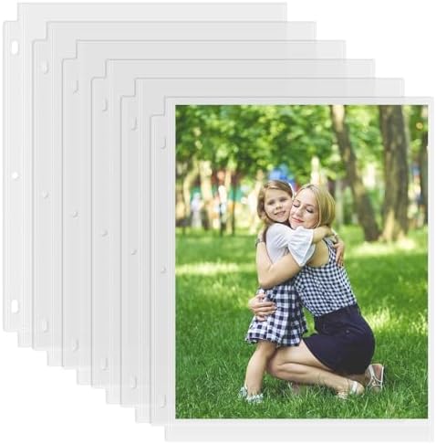 100 Pack 8 x 10 Photo Sleeves for 3 Ring Binder(100 Pictures) by Unknown