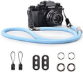VOVMOEYA Nylon Braided Camera Rope Strap, Camera Neck Shoulder Strap with O-Ring for DSLR & Mirrorless Camera - Blue by VOVMOEYA