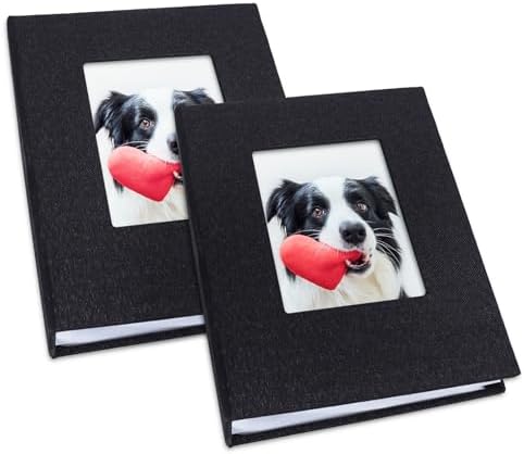 Vienrose 4x6 Mini Photo Album, 2 Pack, 52 Photos, Black by Vienrose