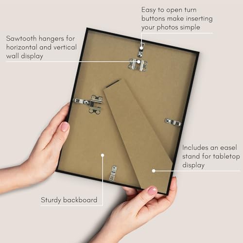 Americanflat 8.5x11 Picture Frame 2-Pack - Slim Molding - Black - Image 5