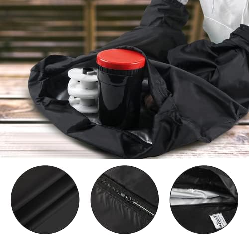 Darkroom Equipment Oversize Film Changing Bag Camera Dedicated Film Developing Darkroom Zipper Bag Double Layer Load Photography 27.3X28.26'' Photography Accessories (L) - Image 6