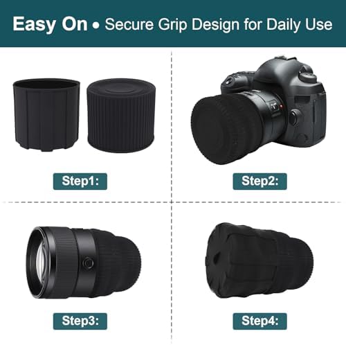 18–55mm Lens Cap, Universal Camera Lens Cover for DSLR & Flexible Front Lens Protector, Dustproof Scratch Resistant Lens Cap, Two Styles,Compatible with Nikon, Canon, Sony, Fujifilm Camera Lenses - Image 5