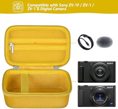Hard Travel Case for Sony ZV-1, ZV-1F, ZV-1 II Digital Camera,Yellow - Image 2