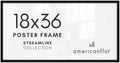 Americanflat 18x36 Poster Frame - Slim Molding - Black by Americanflat