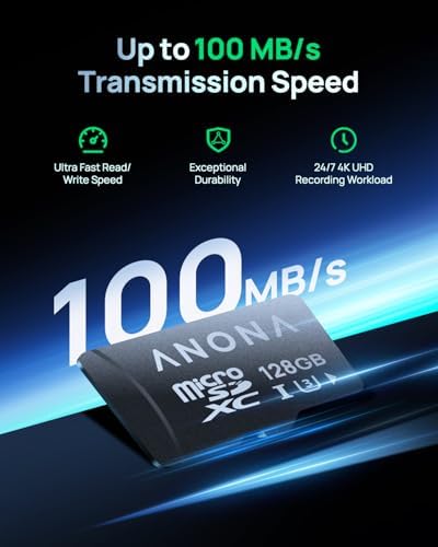Anona Micro SD Card 128 GB Memory Card, Up to 100MB/s, Suitable Pano 4K Indoor Camera - Image 4