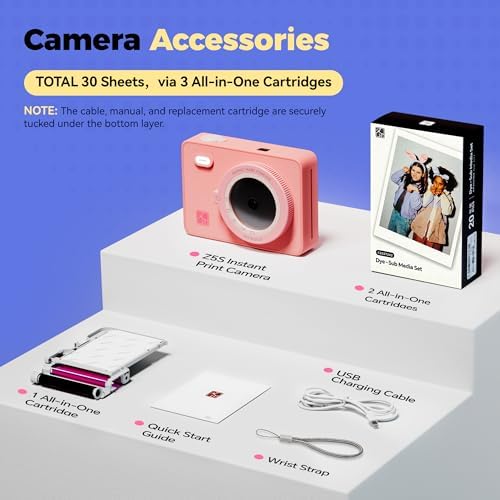 HPRT 2-in-1 Instant Print Camera & Portable Photo Printer, Bluetooth 2x3 Photo Printer for iPhone & Android, Mini Instant Camera for Kids (30 Sheets Included) - Image 5