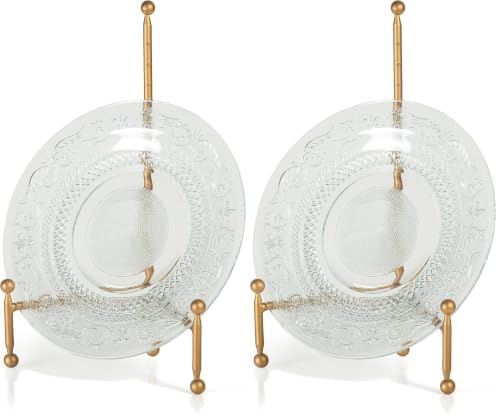 Red Co. Decorative Tripod Plate Stand and Art Holder Easel in Gold Finish - 14" h (Pack of 2) by RedCo